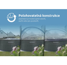 Bazén Marimex s variabilním zastřešením pro úplné, částečné nebo žádné otevření