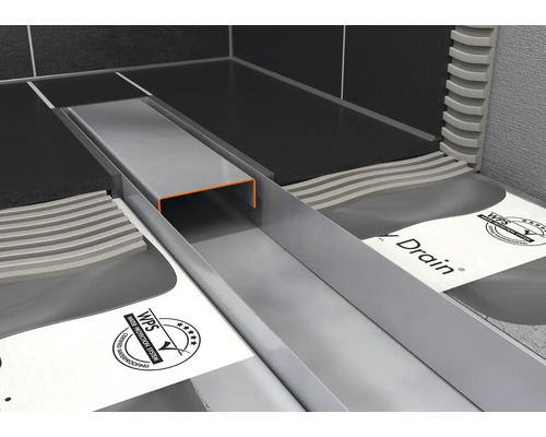 Sprchový žlab v koupelně s hydroizolačním systémem