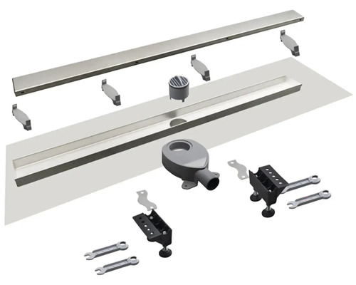 Komponenty kovového sprchového žlabu