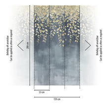 Rozměry fototapety se vzorem listů