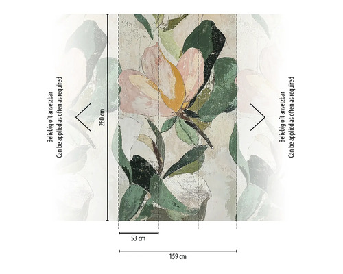 Fototapeta s květinovým vzorem a rozměry