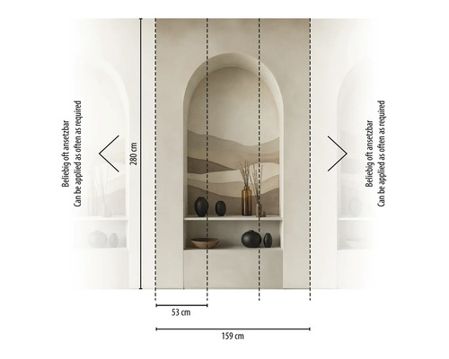 Detailní pohled na borduru o rozměrech 159 krát 280 centimetrů
