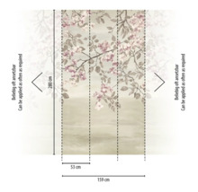 Rozměry fototapety s květinovým vzorem