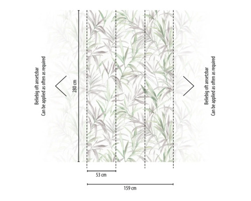 Obrázek tapety se vzorem listů a rozměry
