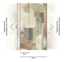 Tapeta s geometrickými tvary o rozměrech 159 cm šířka a 280 cm výška