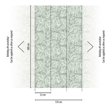 Tapeta s tropickým listovým vzorem a rozměry