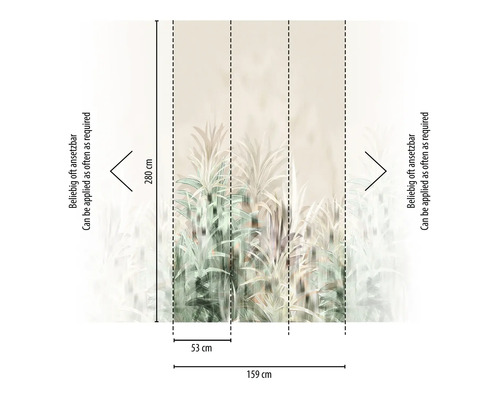 Foto tapeta s rostlinným vzorem a rozměry
