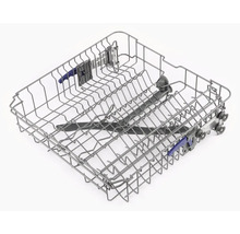 Kovový koš do myčky s modrými a šedými detaily