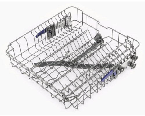 Kovový koš do myčky s modrými a šedými detaily