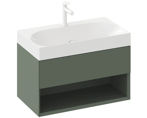 Umyvadlo s umyvadlovou skříňkou a odkládací plochou