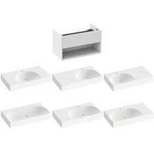 Skříňka pod umyvadlo s několika umyvadly