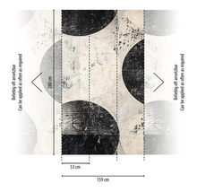 Rozměry fototapety s abstraktním kruhovým vzorem