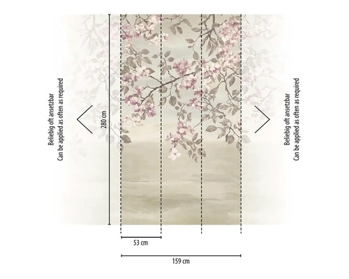 Fototapeta s květinovým vzorem a rozměry