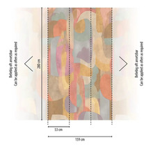 Vzor tapety s geometrickými tvary a rozměry