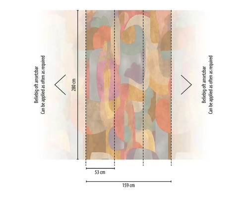 Vzor tapety s geometrickými tvary a rozměry