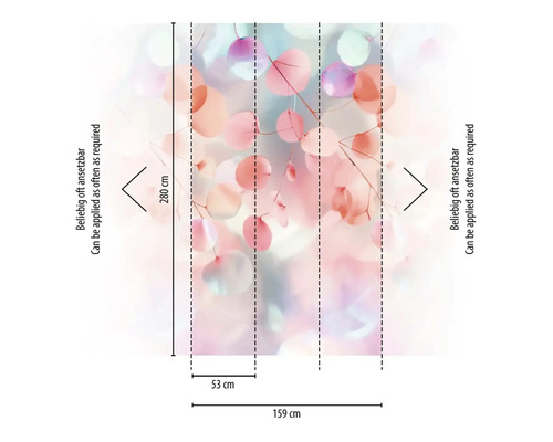 Tapeta s květinovým vzorem a rozměry