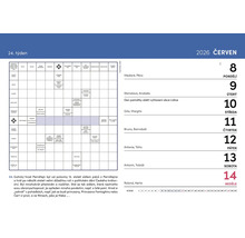 List kalendáře červen 2026 se jmény a kalendářním týdnem