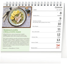 List kalendáře s receptem na smetanovou omáčku s hlívou ústřičnou a krůtím masem