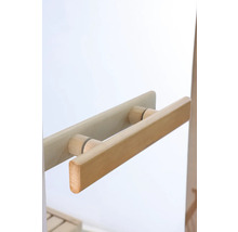 Dřevěný držák na ručníky pro montáž na stěnu