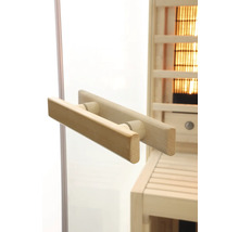 Dřevěná klika na saunové kabině