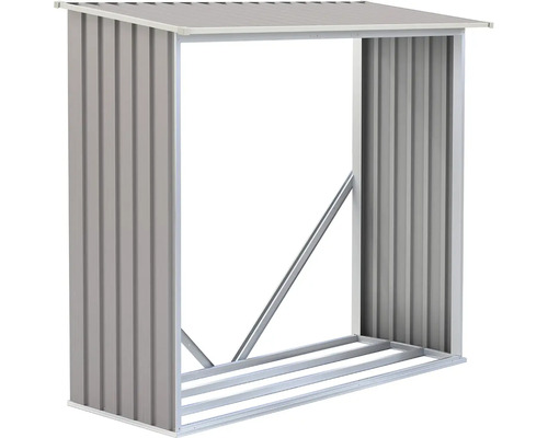 Kovový regál na uskladnění dřeva