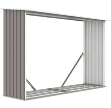 Pohled na rám kovové kůlny na nářadí pro montáž