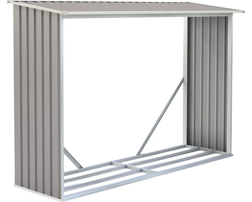 Kovový sklad dřeva se střechou