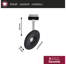 Rozměry černé lampy