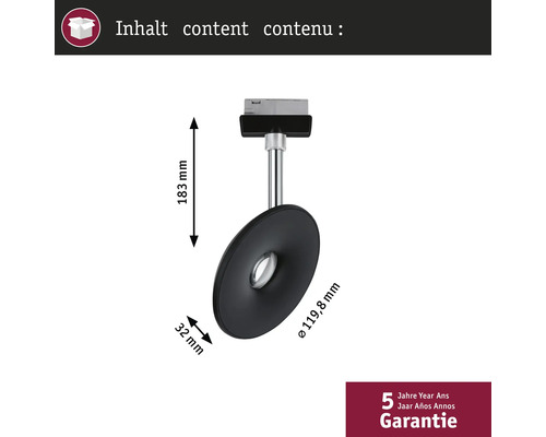 Rozměry černé lampy