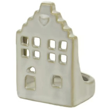 Dekorativní keramický svícen ve tvaru domu