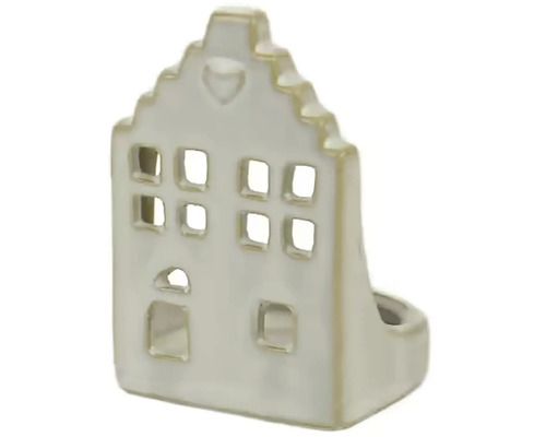 Dekorativní keramický svícen ve tvaru domu