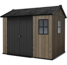 Zahradní domek s dvoukřídlými dveřmi a okny