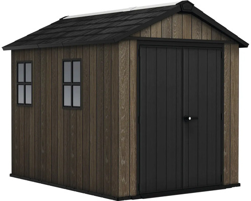 Zahradní bouda s dvoukřídlými dveřmi a dvěma okny