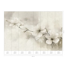 Nástěnná malba s květinovým vzorem a rozměry