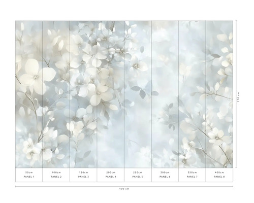 Květinová tapeta s květinovým vzorem, 400 x 270 cm