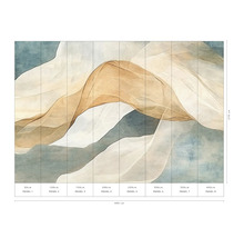 Foto tapeta s abstraktním designem o rozměrech 400 x 270 cm, skládající se z osmi pruhů