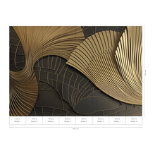 Nástěnný panel s abstraktním zlatým vzorem