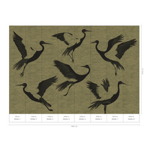 Foto tapeta s motivy jeřábů pro nástěnné dekorace