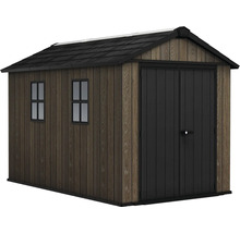 Zahradní domek s dvoukřídlými dveřmi a dvěma okny