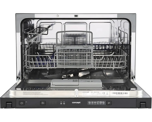 Vnitřní pohled na myčku s otevřenou myčkou