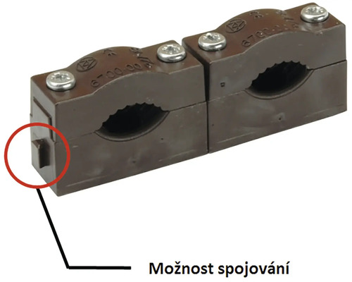 Trubková objímka s možností spojování