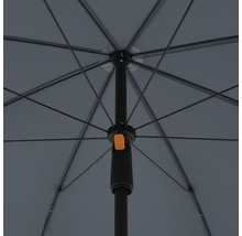 Detailní pohled na vnitřní mechanismus deštníku