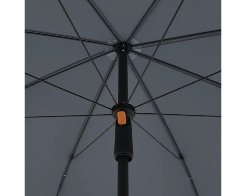 Detailní pohled na vnitřní mechanismus deštníku