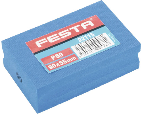 Brusný blok Festa P60, přibližně 90 x 55 milimetrů