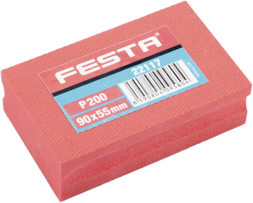Brusný blok FESTA o rozměrech 90x55 mm, zrnitost P200