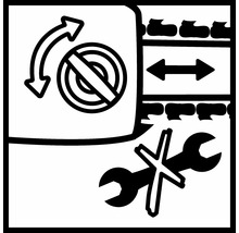 Symbol pro žádnou rotaci, vodorovný pohyb a žádnou opravu