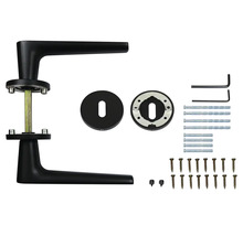 Sada kliky ke dveřím s rozetami a upevňovacím materiálem