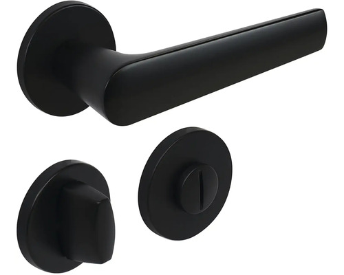 Sada kliky ke dveřím s otočným knoflíkem pro koupelnu