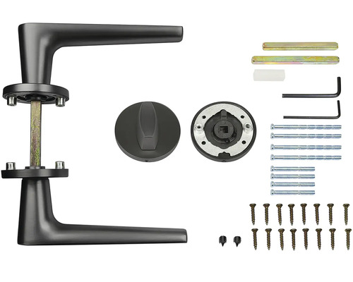 Sada kliky ke dveřím s příslušenstvím