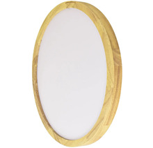 Kulaté LED stropní svítidlo s dřevěným rámem